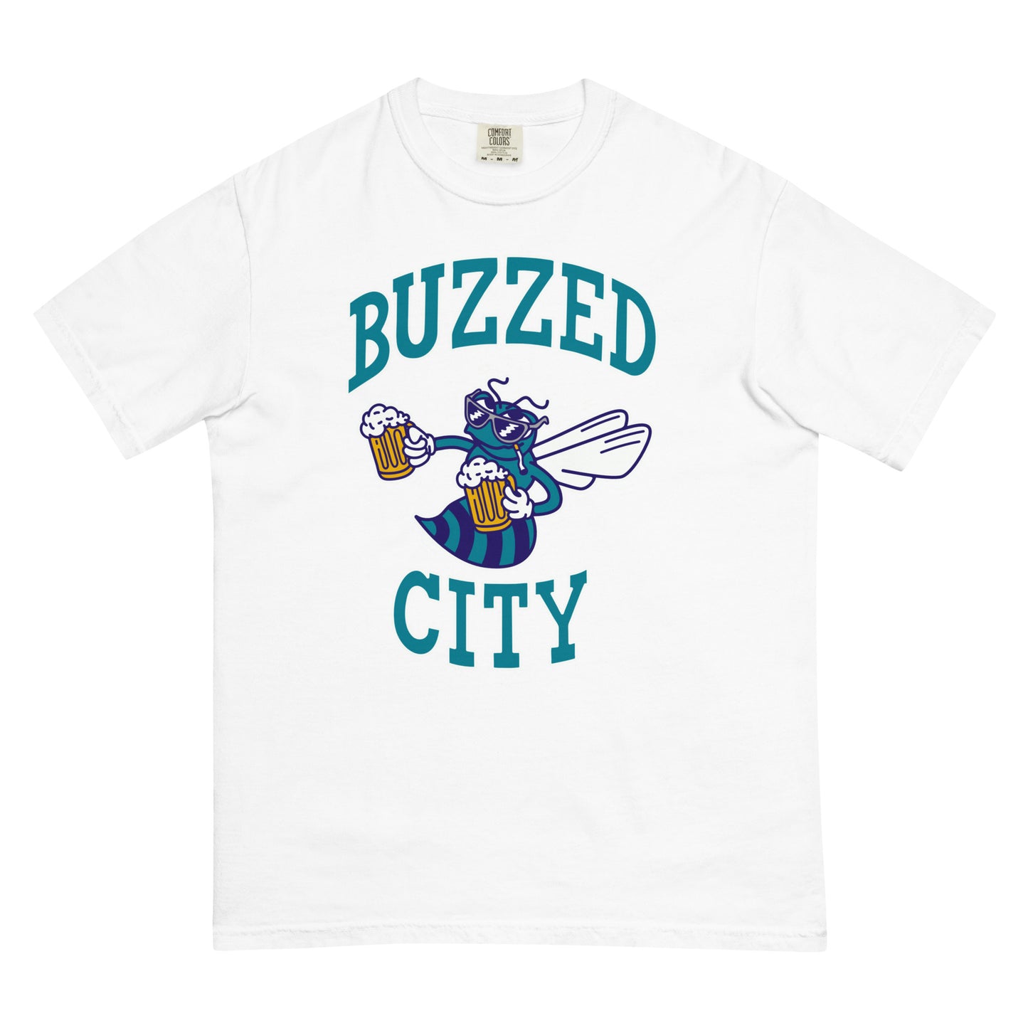 Buzzed City Teal Front