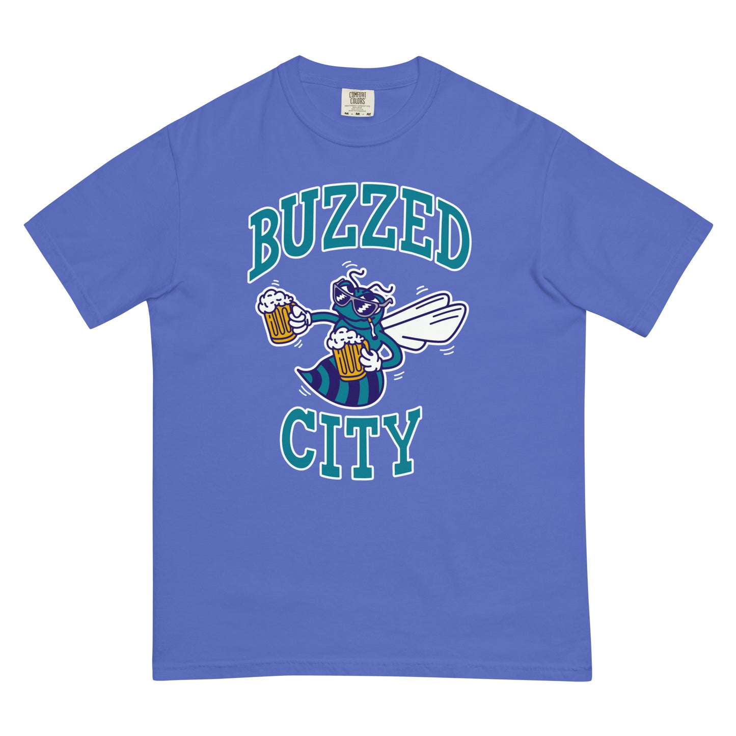 Buzzed City Teal Front