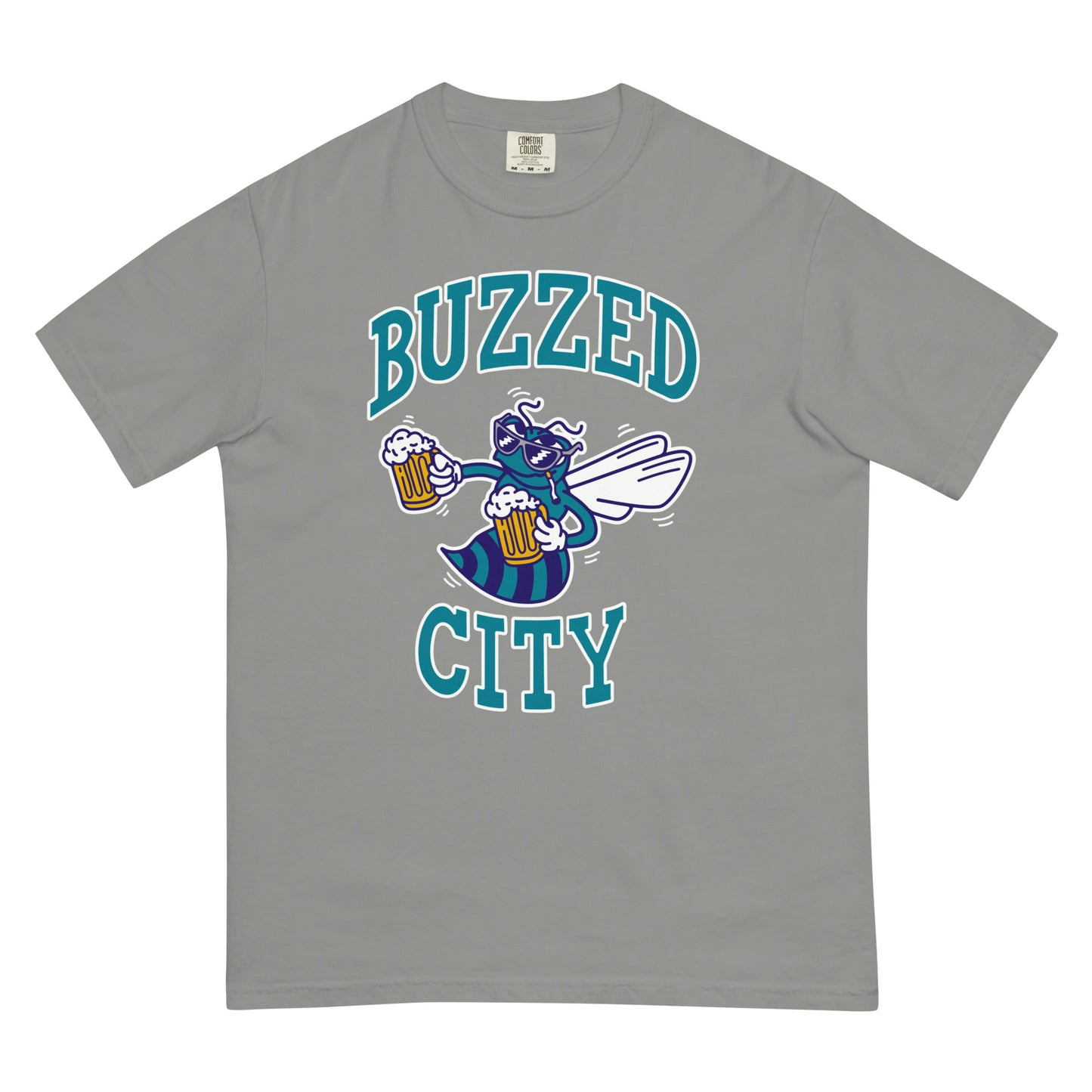 Buzzed City Teal Front